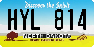 ND license plate HYL814