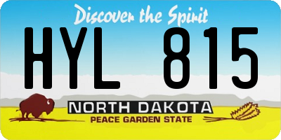 ND license plate HYL815