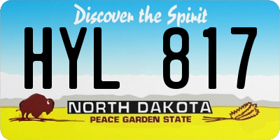 ND license plate HYL817