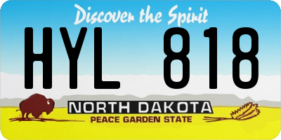 ND license plate HYL818