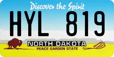 ND license plate HYL819