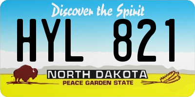 ND license plate HYL821
