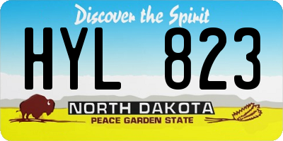 ND license plate HYL823
