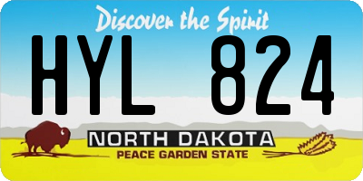 ND license plate HYL824