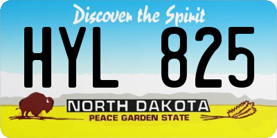 ND license plate HYL825