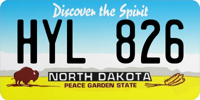 ND license plate HYL826