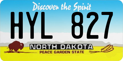 ND license plate HYL827