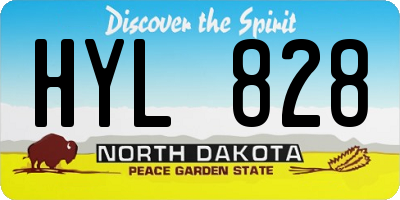 ND license plate HYL828