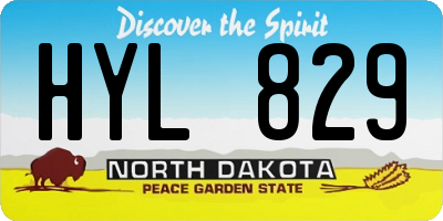 ND license plate HYL829