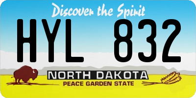 ND license plate HYL832