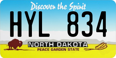 ND license plate HYL834