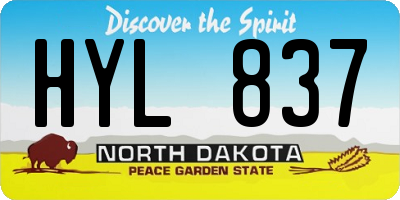 ND license plate HYL837