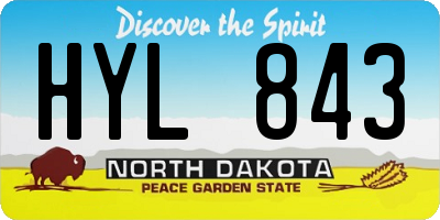 ND license plate HYL843