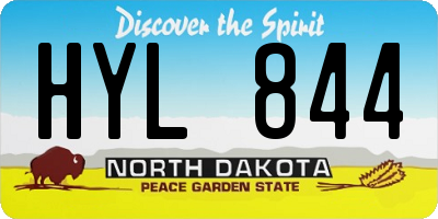 ND license plate HYL844