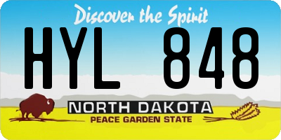 ND license plate HYL848