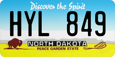 ND license plate HYL849