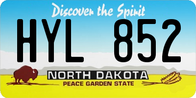 ND license plate HYL852