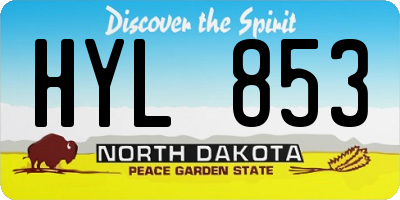 ND license plate HYL853