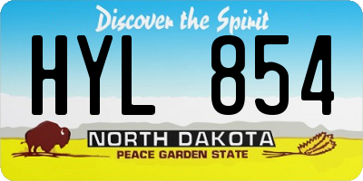 ND license plate HYL854