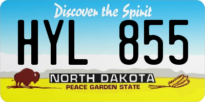 ND license plate HYL855