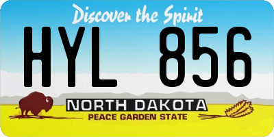 ND license plate HYL856