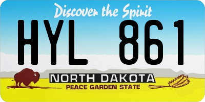 ND license plate HYL861