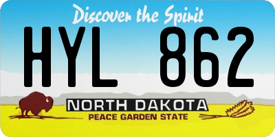 ND license plate HYL862