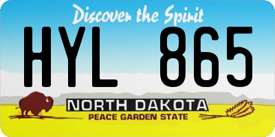 ND license plate HYL865