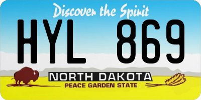 ND license plate HYL869