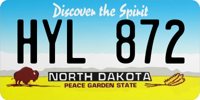 ND license plate HYL872
