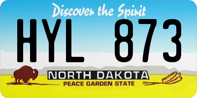 ND license plate HYL873