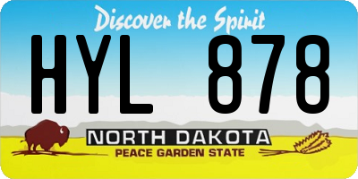 ND license plate HYL878