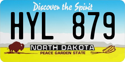 ND license plate HYL879