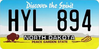 ND license plate HYL894
