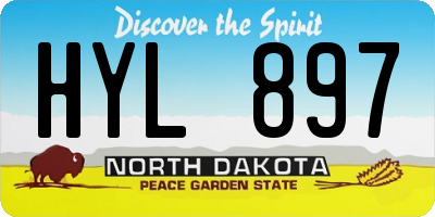 ND license plate HYL897
