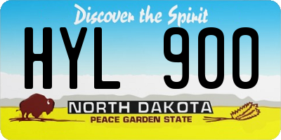 ND license plate HYL900
