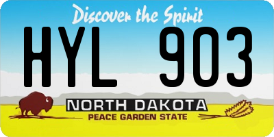 ND license plate HYL903