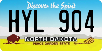 ND license plate HYL904