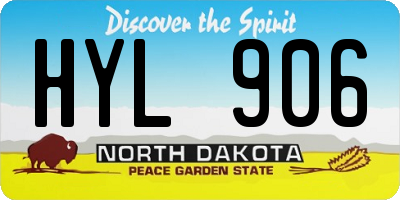 ND license plate HYL906