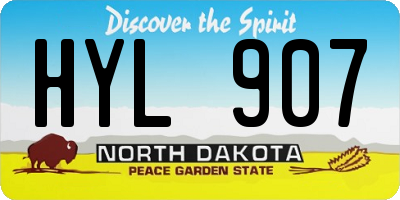 ND license plate HYL907