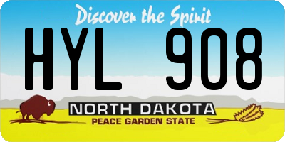 ND license plate HYL908