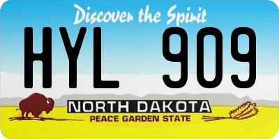 ND license plate HYL909