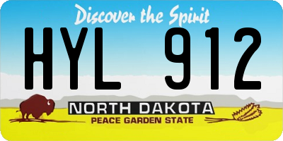 ND license plate HYL912