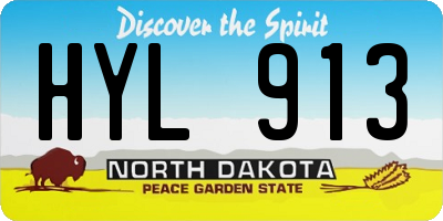 ND license plate HYL913
