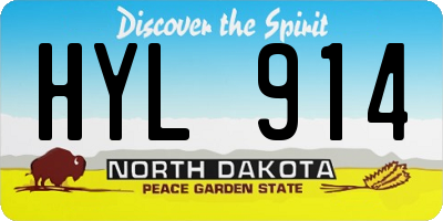 ND license plate HYL914