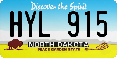 ND license plate HYL915