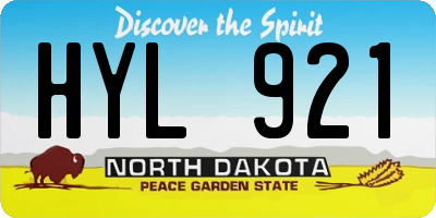 ND license plate HYL921