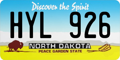 ND license plate HYL926
