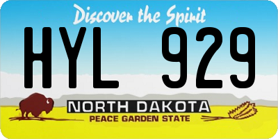 ND license plate HYL929