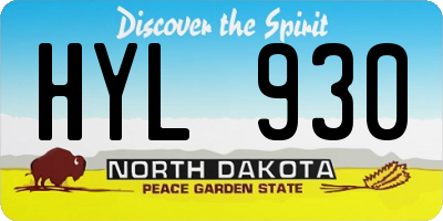 ND license plate HYL930